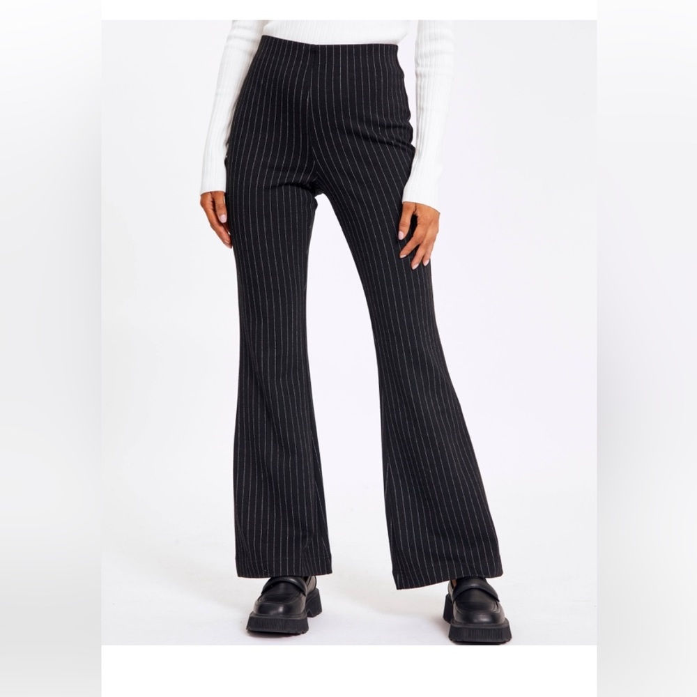 Pinstriped Flare Stretch Pant